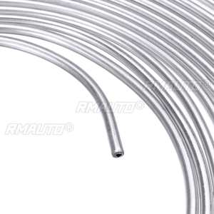 Tuyau en spirale de 7,62 m (25 pi) en cuivre nickelé pour frein, diamètre extérieur 3/16 po, tube de conduite argenté en zinc - Product Image 4