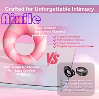 APP-gesteuerter Vibrations-Penisring mit Erektionsstimulator aus Flüssigsilikon, Weicher Penisring-Vibrator für Paare, Männliches Erwachsenen-Sexspielzeug