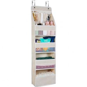5-Shelf Over Door Hanging Organizer Fabric Door with 4 <b>Large</b> Pockets and 3 Small PVC Pockets Toys - Product Image 1