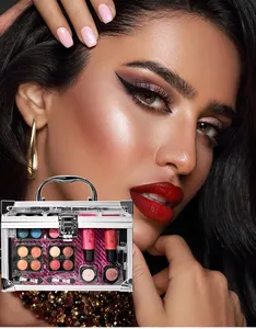 Offre Spéciale top qualité portable petit coloré maquillage kit cas boîte cosmétique ensemble cas pour les filles voyageant