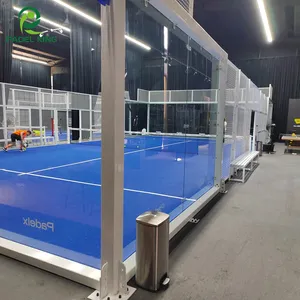 CE Certified High Safety Panoramic Padel Panoram Court With Padel Court Rackets And Balls For Free