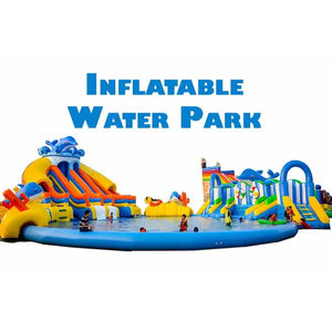 <span class=keywords><strong>Parc</strong></span> aquatique flottant gonflable modulaire avec toboggans et obstacles d'escalade pour lac, plage, centre de sports nautiques - Product Image 1