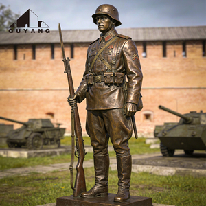 Statua Commemorativa di Eroe in Bronzo a Grandezza Naturale per Parchi all'Aperto Personalizzata QUYANG - Product Image 1