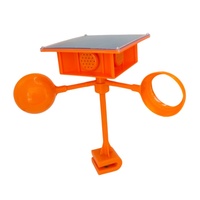 Répulsif Solaire Écologique à Simulation Vocale d'Oiseaux en ABS Étanche pour Usage Extérieur Jardin Champ 50-100 m²