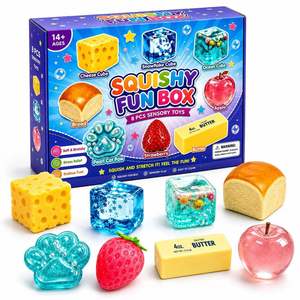 4-Piece Mystery Squishy Box Halloween Graduation <b>Fidget</b> Toy Set with Malt Flour Dumpling Cow Butter <b>Pack</b> Design Blind Box - Product Image 4