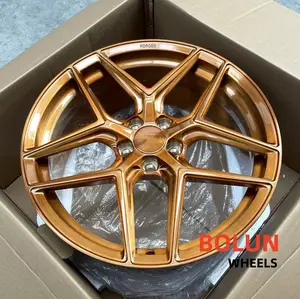 Bolun forged custom high performance brushed bronze color wheel hub 5*108 cb63.4 19*8.5 luxury alloy car wheels for volvo v90cc