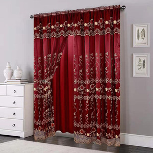 Commercio all'ingrosso stile americano floreale <span class=keywords><strong>a</strong></span> buon mercato finestra blackout design jacquard <span class=keywords><strong>tende</strong></span> da <span class=keywords><strong>soggiorno</strong></span> ricamate bordo <span class=keywords><strong>per</strong></span> tenda - Product Image 5