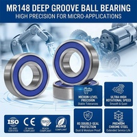 Roulement à billes à gorge profonde micro haute vitesse MR148 8x14x4mm pour voitures RC, moteurs brushless, moulinets de pêche, drones FPV, robotique et modélisme RC