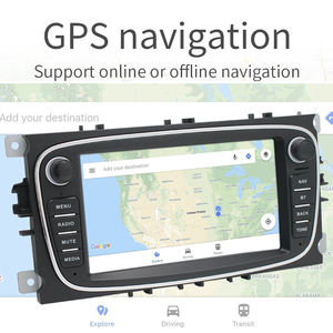 Autoradio Android 2G 32 avec Carplay sans fil, GPS pour <span class=keywords><strong>Ford</strong></span> Focus Mondeo Galaxy <span class=keywords><strong>Kuga</strong></span> C-MAX S-MAX, écran tactile, vidéo, stéréo 7 pouces - Product Image 3