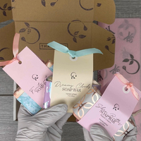 Boîte-cadeau de bouquet de fleurs de rose de savon recyclable design personnalisé boîtes à savon avec fenêtre boîte d'emballage de savon