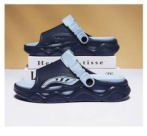 Tongs EVA pour hommes, nouveau style d'été, adaptées à la fois à la marche et à l'usage comme pantoufles décontractées pour la plage. - Product Image 4