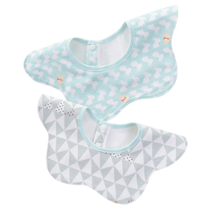 Baberos de algodón tejidos para bebés, baberos impermeables para recién nacidos, bonitos, unisex, ecológicos, portátiles, para el cuello - Product Image 1