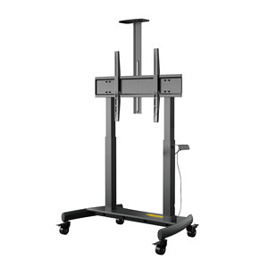 NBJOHSONモダンなデュアルモーターモバイル高さ調整可能TvカートスタンドTvマウントブラケットキャビネットTvリフトカメラ棚付き - Product Image 1