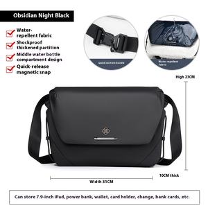 Tas Selempang Pria Bahan Oxford PU Berkualitas Tinggi, Ringan, Portabel, Tas Kerja, Bordir, Fungsional, Musim Panas - Product Image 2