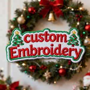 Patchs en <span class=keywords><strong>tissu</strong></span> de Noël, éponge Père Noël brodée, renne de dessin animé mignon, patchs personnalisés pour arbre de Noël - Product Image 1