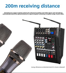 Hệ thống âm thanh Mixer chuyên nghiệp 1000W 8 kênh, Stereo, điều khiển <span class=keywords><strong>DJ</strong></span> Karaoke, tích hợp amply, phụ kiện nhạc cụ - Product Image 6