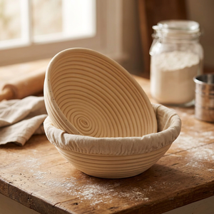 Bread Proofing <b>Basket</b> Set Cotton Liner Reusable for Sourdough Artisan Bread Making 8 Inch - Product Image 2