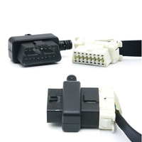 J1962 16-Pin Mini-Typ Kleiner 12/24V OBD-Steckverbinder Stecker auf Buchse OBD2-Adapter OEM Montiert für OBD-Diagnosekonverter