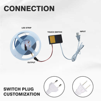 Interrupteur tactile intelligent Shinechip TSP-001 pour miroir LED de salle de bain avec indice de protection IP20 110V/220V 12W