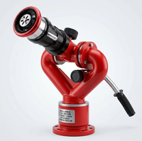 Canon à eau manuel à double poignée, débit réglable, haute résistance, rotation à 360° pour la lutte contre les incendies