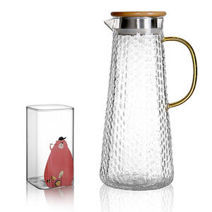 AIHPO3-Alto jarra de vidrio de borosilicato, jarra de agua fría con tapa para bebidas frías y calientes, novedad de 2023, venta al por mayor - Product Image 2