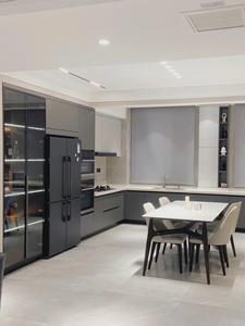 Juego de armario de <span class=keywords><strong>cocina</strong></span> completo minimalista moderno con almacenamiento de gran capacidad y electrodomésticos integrados, incluye accesorio para fregadero - Product Image 5