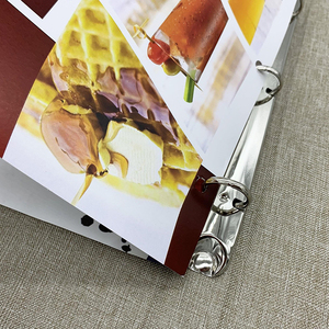 Menú de Lino Tamaño A4 para Cafetería, con Anillas, para Comida y Bebidas, Libro de Menú para Restaurante - Product Image 2