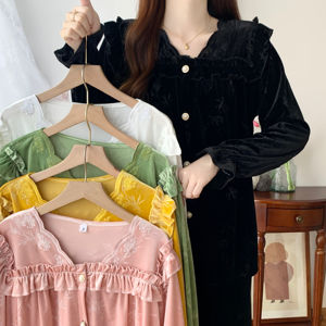 Winter Velvet Pajama <strong>Piyama</strong> <strong>Pyjamas</strong> Sets Long Night Suit Baju Tidur Pijamas Mujer Women's Sleepwear - Product Image 2