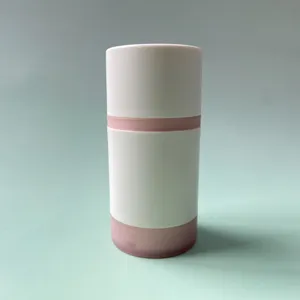 New Design 50g Pink Round Empty Cosmetic Foundation Stick Container 75g Roll-On Deodorant Stick Container PP Body Material