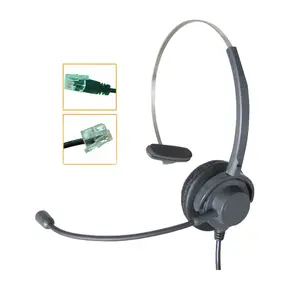 Headset call center com QD conector e microfone com cancelamento de ruído para o alto tráfego de call center