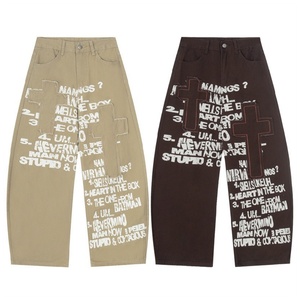 <span class=keywords><strong>Pantalones</strong></span> Deportivos Personalizados de Alta Calidad, Estilo Casual, con Costuras Decorativas, Corte Holgado, Estilo Y2K, Hip Hop, con Rayas Bordadas - Product Image 4