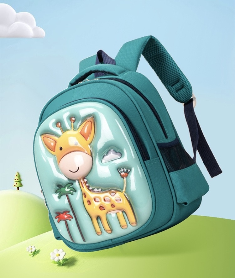 Willikiva Cute Zoo 3D Kids Backpack For Toddlers & Children - Blue Hoist Design - View #7