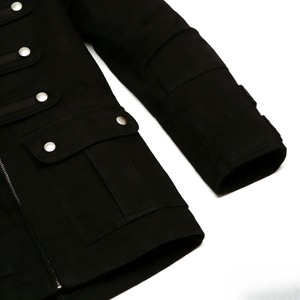 <span class=keywords><strong>Veste</strong></span> de groupe de garde de parade vintage steampunk gothique <span class=keywords><strong>noire</strong></span> pour hommes - Product Image 6
