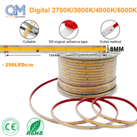 Bande lumineuse LED COB AC220V 240 LED 10 cm, sans fil, haute luminosité, étanche, flexible, sans prise, pour extérieur