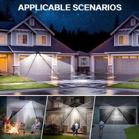 Projecteur solaire extérieur étanche à détecteur de mouvement pour jardin, patio, garage et entrées