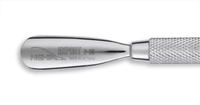 NGHIA NIPPER P-05 poussoir d'art d'ongle à double tête manche métallique acier inoxydable Vietnam boîte de papier de soin personnel brosse à ongles