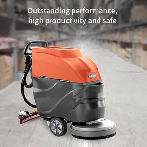 SBN-580 Durable Concrete Scrubber Cleaning Machine 20inch Hand Electric Squeeze Wood Floor Water Cleaning Equipment