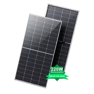 单模块太阳能电池板双玻璃电池板中国离网太阳能系统双面太阳能电池板