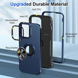 เคสโทรศัพท์มือถือมาใหม่สำหรับ iPhone 15 16 PRO MAX 14 PLUS เคสแหวนกันกระแทกพร้อมฝาครอบแม่เหล็ก - Product Image 4