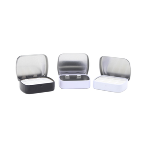 Vente en gros Boîte d'emballage en fer à grille <span class=keywords><strong>pour</strong></span> <span class=keywords><strong>peinture</strong></span> aquarelle Boîte d'emballage en métal avec petit couvercle à charnière Boîte d'emballage en fer blanc - Product Image 4