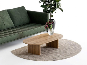 Table basse ovale en bois moderne faite à la main, meubles de salon, décoration intérieure - Product Image 3