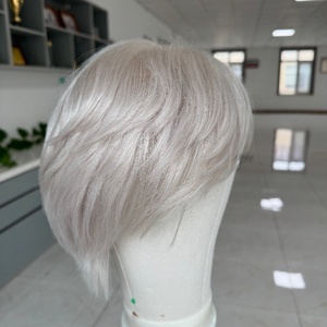 Premier Luxury Single Nnots HD Peluca de encaje Cutícula alineada Cabello humano europeo Pelucas completamente atadas a mano Venta al por mayor Pelucas cortas Pixi Cut - Product Image 5