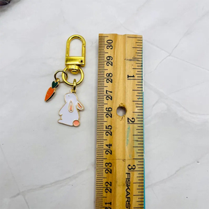 Décoration <span class=keywords><strong>de</strong></span> sac à main pour femme, en alliage, motif lapin avec goutte d'<span class=keywords><strong>huile</strong></span>, accessoire mignon pour sac à main, décoration métallique - Product Image 6