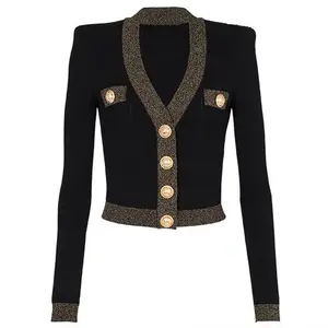 High fashion design ladies elegant knitted jackets