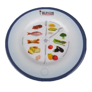 Melamine Plate Custom Design Round Kids Melamine Portion Plate Food Grade Diet Nutrition Plate Low MOQ Wholesale For Dinner Dishes