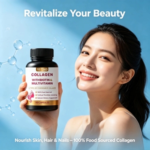 Collagen Capsules Vitamin C + Hyaluronic Acid Anti-Aging Supplements |Support Hair, Skin, Nails, Joint and Bone Health OEM - Product Image 2
