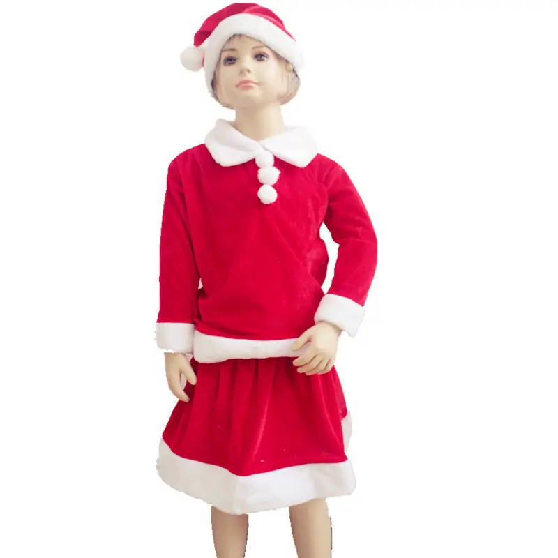 キッズ新年子供服ドレスセット女の赤ちゃんクリスマスサンタコスチューム