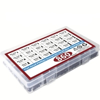 Kit de réparation électronique professionnel OKYN251030-17, 860 pièces, petites vis noires pour ordinateur portable, disque dur, console