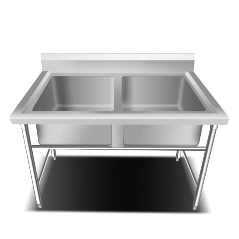 Индивидуальная двойная кухонная раковина из нержавеющей стали 201 304 для ресторана