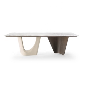 Square <b>Dining</b> <b>Tables</b> Italian Modern <b>White</b> Marble Top Designer Minimalist <b>Dining</b> <b>Table</b> Set 6 Chairs Luxury 6 Seater Marble <b>Dining</b> - Product Image 6